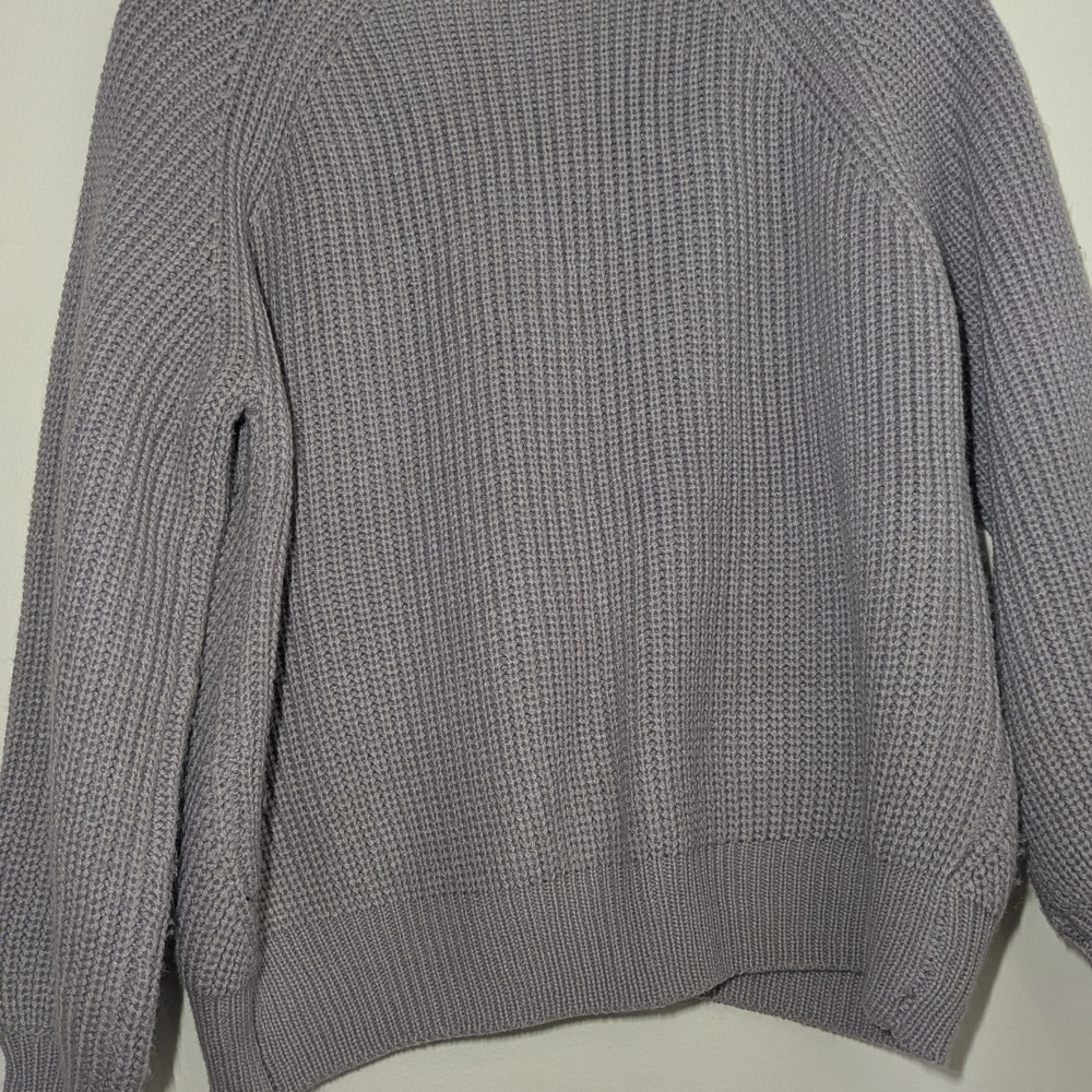 Women's Purple Button-Up Sweater - Picture 6 of 6